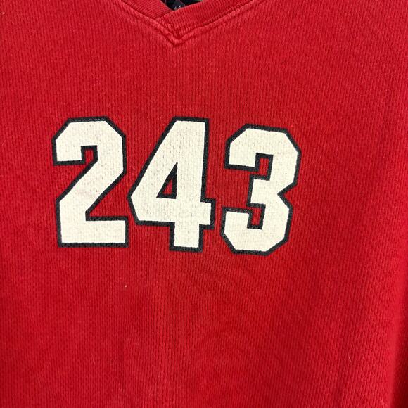 American Eagle Y2K AE77 Performance Long Sleeve V-Neck Tee Large - Picture 4 of 5